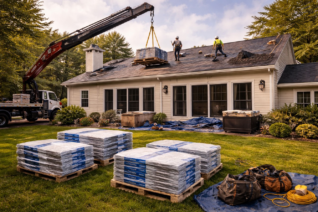 Roof repair technicians completing leak repair and waterproofing work in Fresno