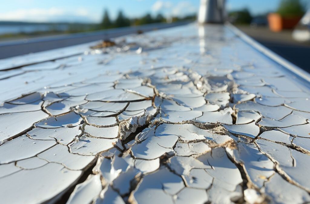 How to repair cracked caulking on rv roof?