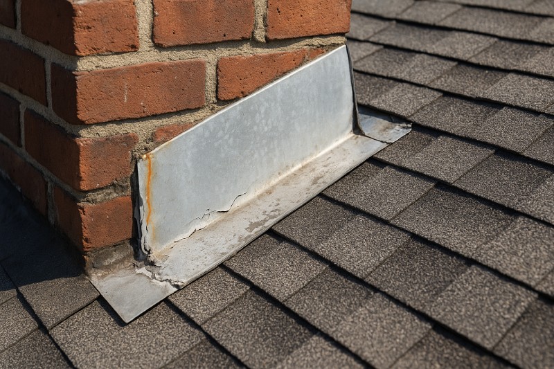 Faulty Roof-Chimney Flashing