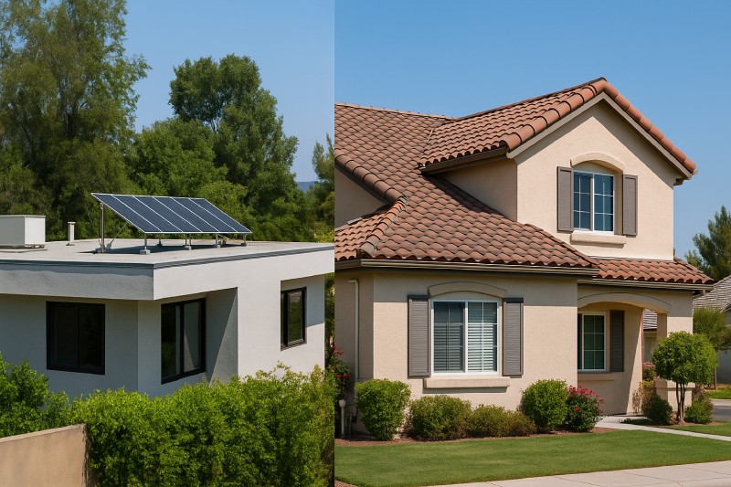 Flat Roof vs Pitched Roof in Fresno – Which One’s Right for You?
